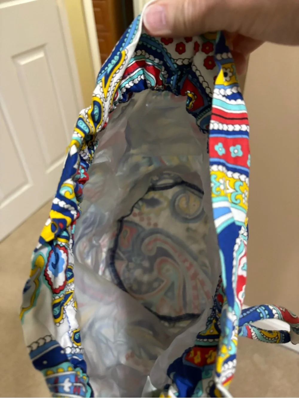 Vera Bradley Ditty  Multicolor Paisley Drawstring Cosmetic Bag